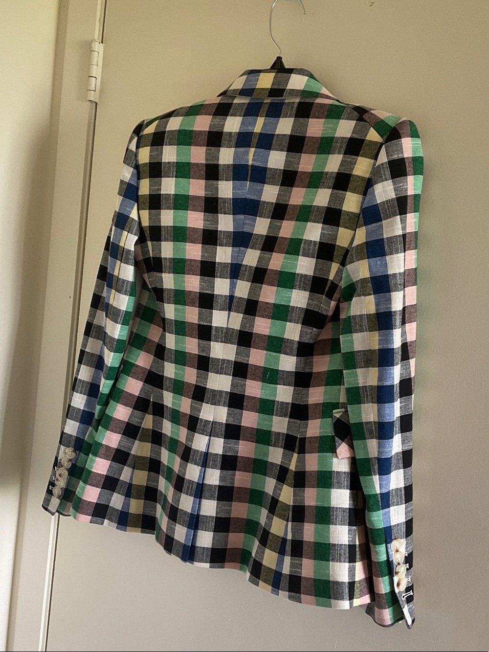 Veronica Beard Multi-Color Gingham Single-Button Blazer - Picture 7 of 7